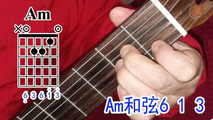 吉他上面Am和弦的几种其它按法